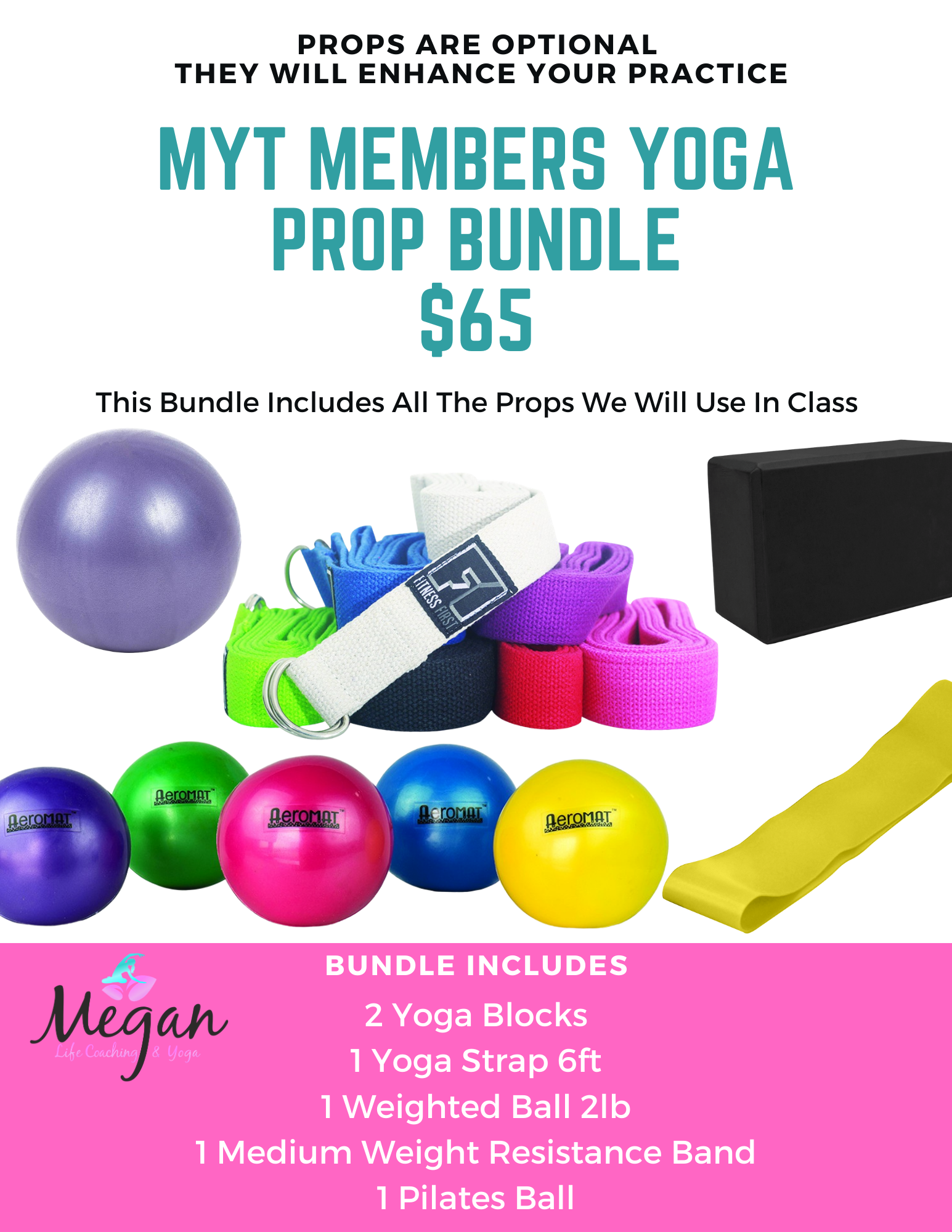 MYT Members yoga prop bundle